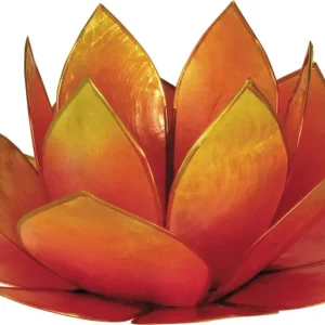Lotus Teelichthalter Orangepink