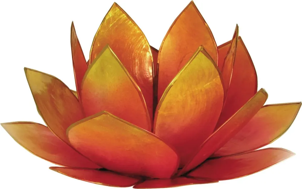 Lotus Teelichthalter Orangepink