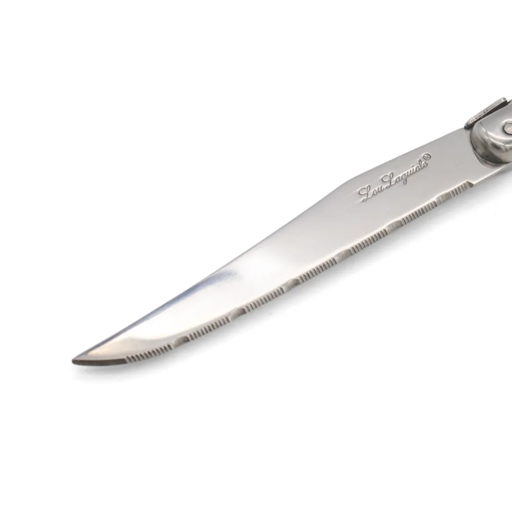 Lou Laguiole - Tradition 6 Steakmesser + Messerblock - Anthrazit