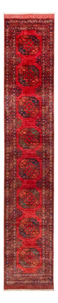 Läufer Afghan - 395 x 77 cm - rot