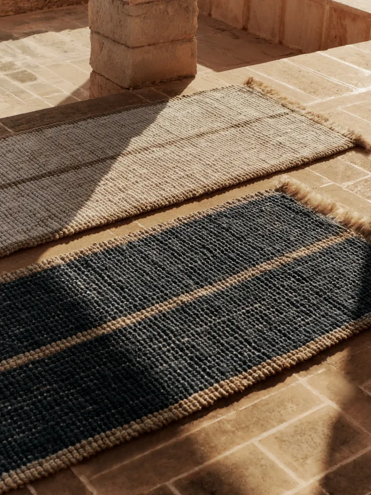 Läufer ATHENS STRIPES creme mit Jute