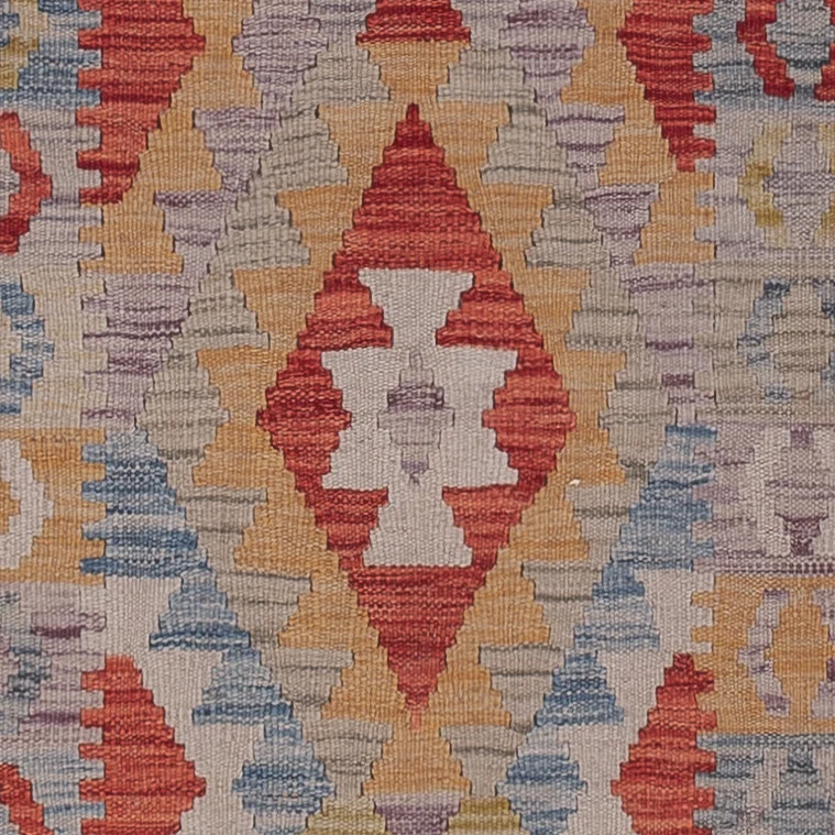 Läufer Kelim - Splash - 257 x 85 cm - mehrfarbig