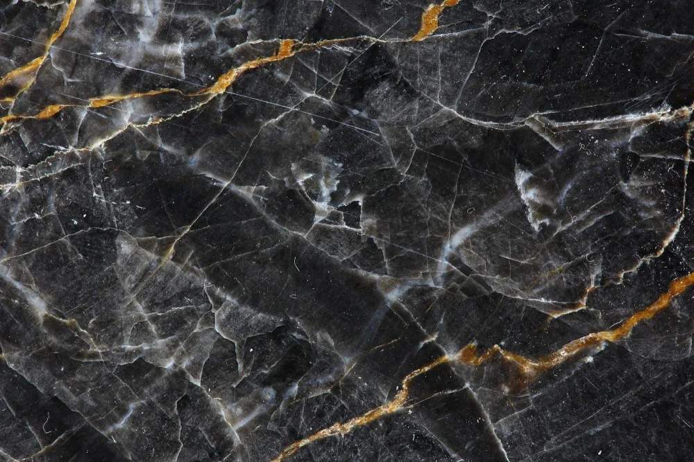 Marmor Tapete | Schwarzes und goldenes Luxusmuster