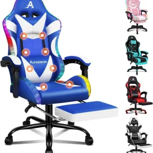 Massage-Gaming-Stuhl mit LED, ergonomischer