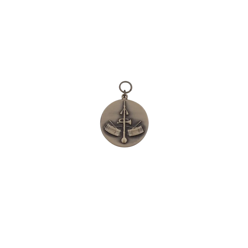 Medaille, 39mm, Messing, bronzefarbig, mit Öse(n) und Ring(en)