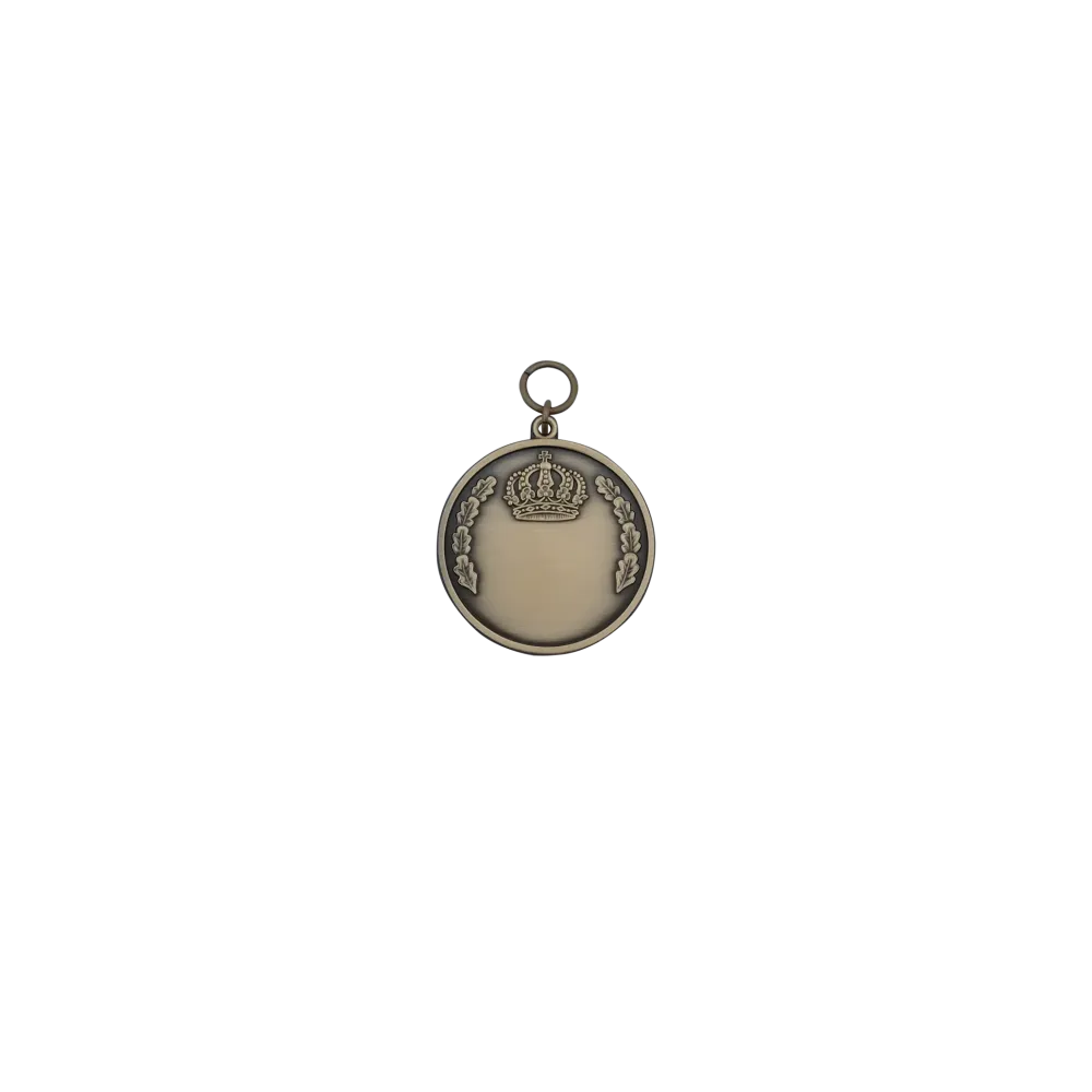 Medaille, Messing, bronzefarbig, mit Öse(n) und Ring(en)