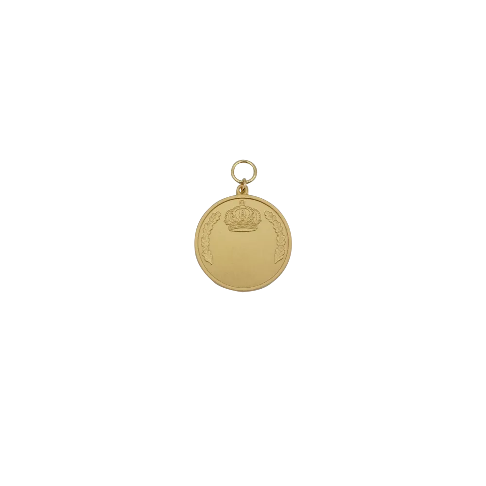 Medaille, Messing, vergoldet, mit Öse(n) und Ring(en)