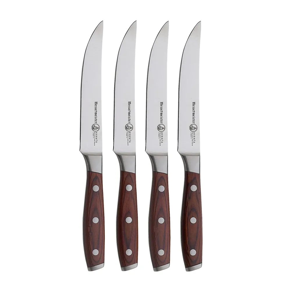 Messermeister - Avanta 4-teiliges Steakmesserset aus Pakkaholz