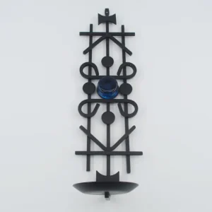 Mid-Century Dantoft Denmark Danish Modern Metall Wandskulptur Kerzenhalter 1960s Design