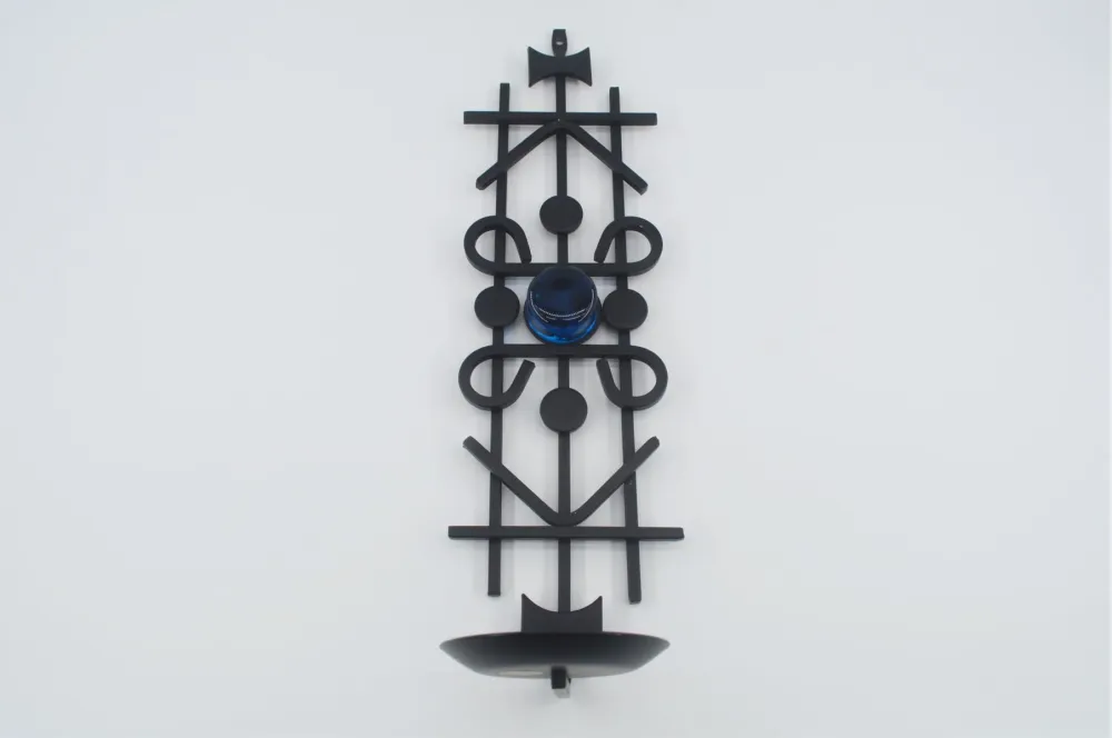 Mid-Century Dantoft Denmark Danish Modern Metall Wandskulptur Kerzenhalter 1960s Design