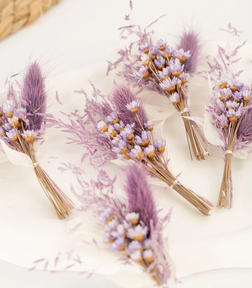 Mini Bouquet aus Trockenblumen "Wild Violet"