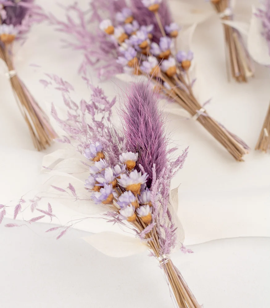 Mini Bouquet aus Trockenblumen "Wild Violet"