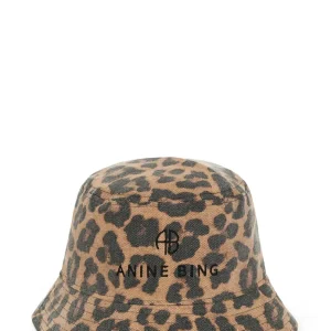 Nicks Bucket Hat | Black Brown Leopard