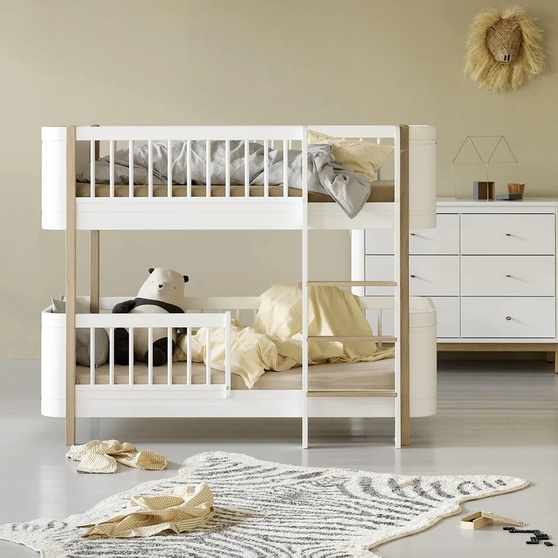 Oliver Furniture Umbauset Wood Mini+ Basic zum halbhohen Etagenbett Weiss/Eiche