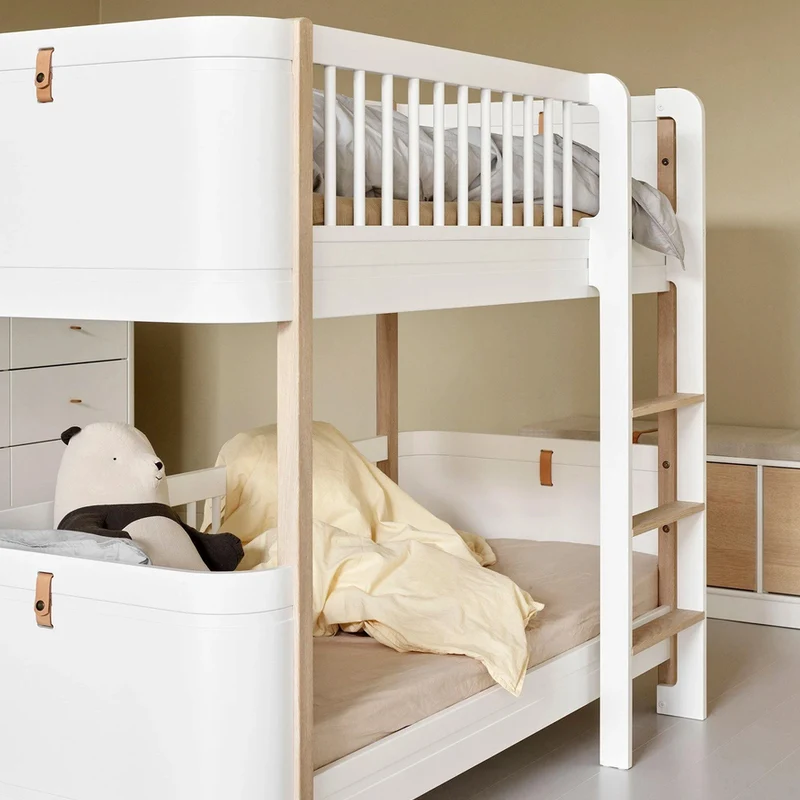 Oliver Furniture Umbauset Wood Mini+ Basic zum halbhohen Etagenbett Weiss/Eiche