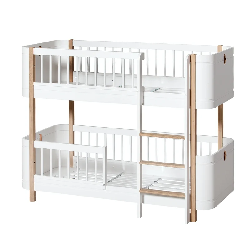 Oliver Furniture Umbauset Wood Mini+ Basic zum halbhohen Etagenbett Weiss/Eiche
