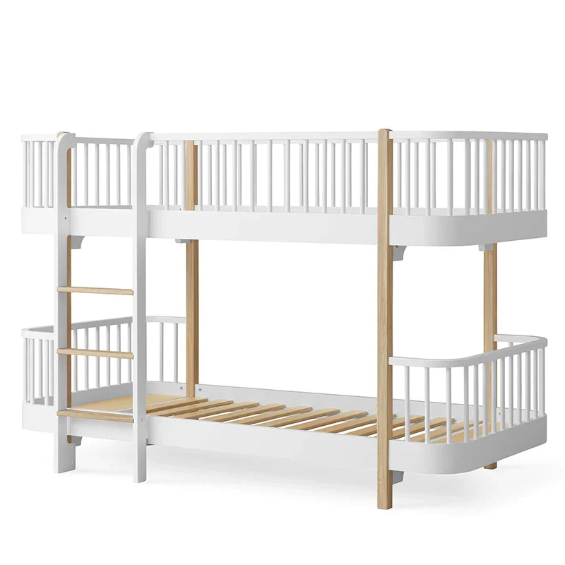Oliver Furniture Umbauset zwei Wood Original Bettsofas zum Halbhohen Etagenbett Weiss/Eiche