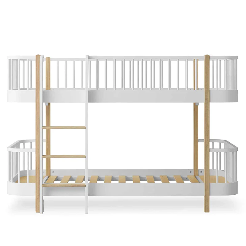 Oliver Furniture Umbauset zwei Wood Original Bettsofas zum Halbhohen Etagenbett Weiss/Eiche