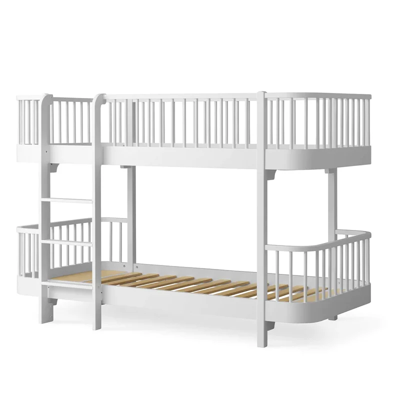 Oliver Furniture Umbauset zwei Wood Original Einzelbetten zum Halbhohen Etagenbett Weiss