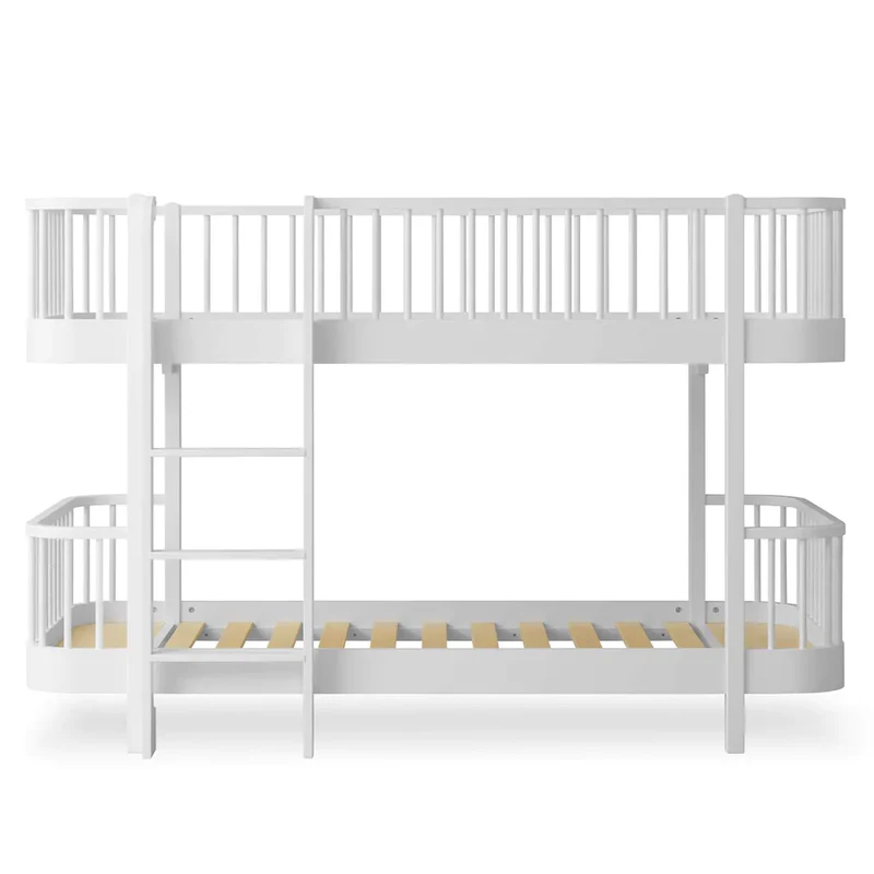 Oliver Furniture Umbauset zwei Wood Original Einzelbetten zum Halbhohen Etagenbett Weiss