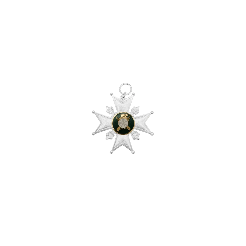 Orden, Messing, versilbert, mit Öse(n) und Ring(en)