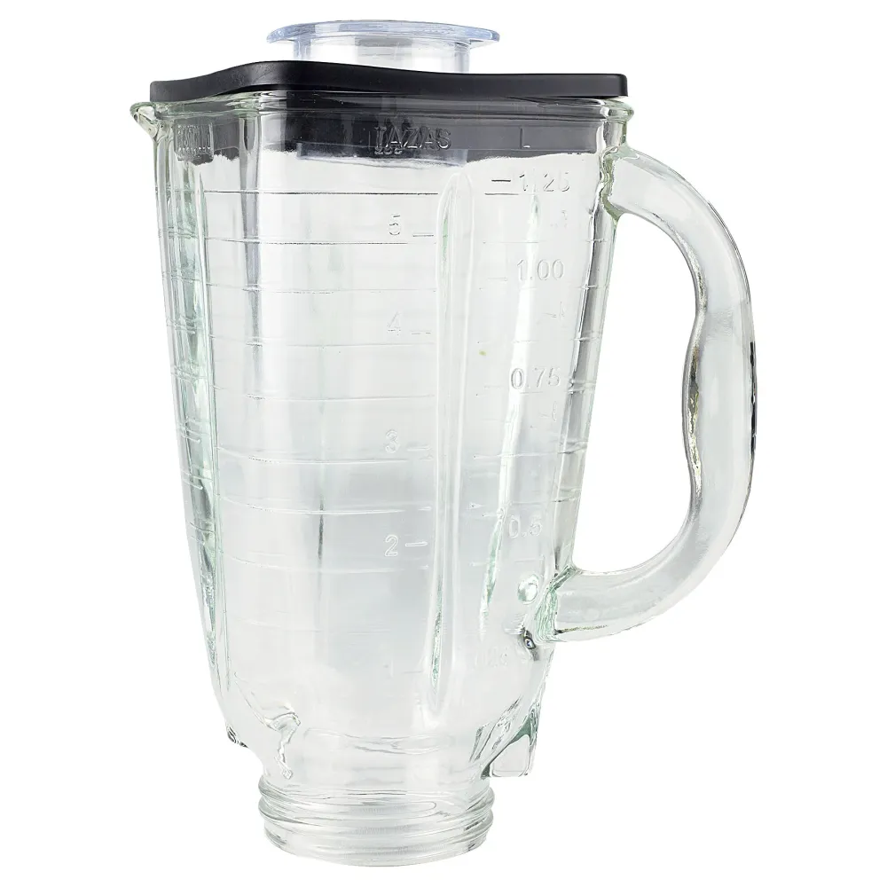 5-Cup Square Top 6-Piece Glass Jar Replacement Set Compatible Oster Blenders
