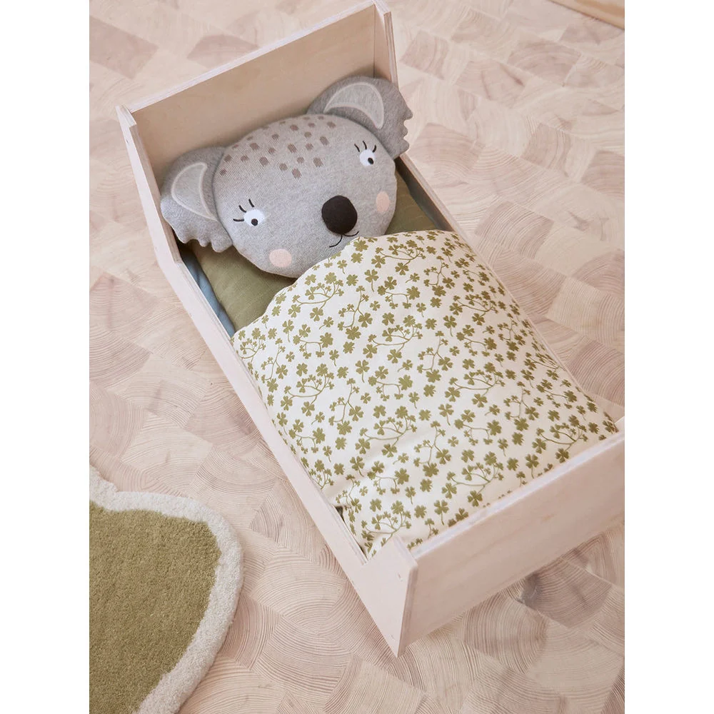 OYOY MINI Iro Puppen Bettwäsche mit Matratze-Olive