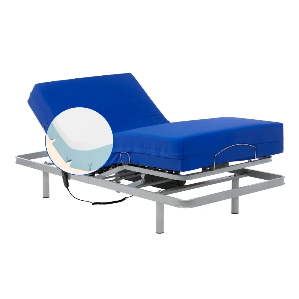 Pack verstellbares Bett mit viskoelastischer Matratze Professional V6 - 90x190 cm