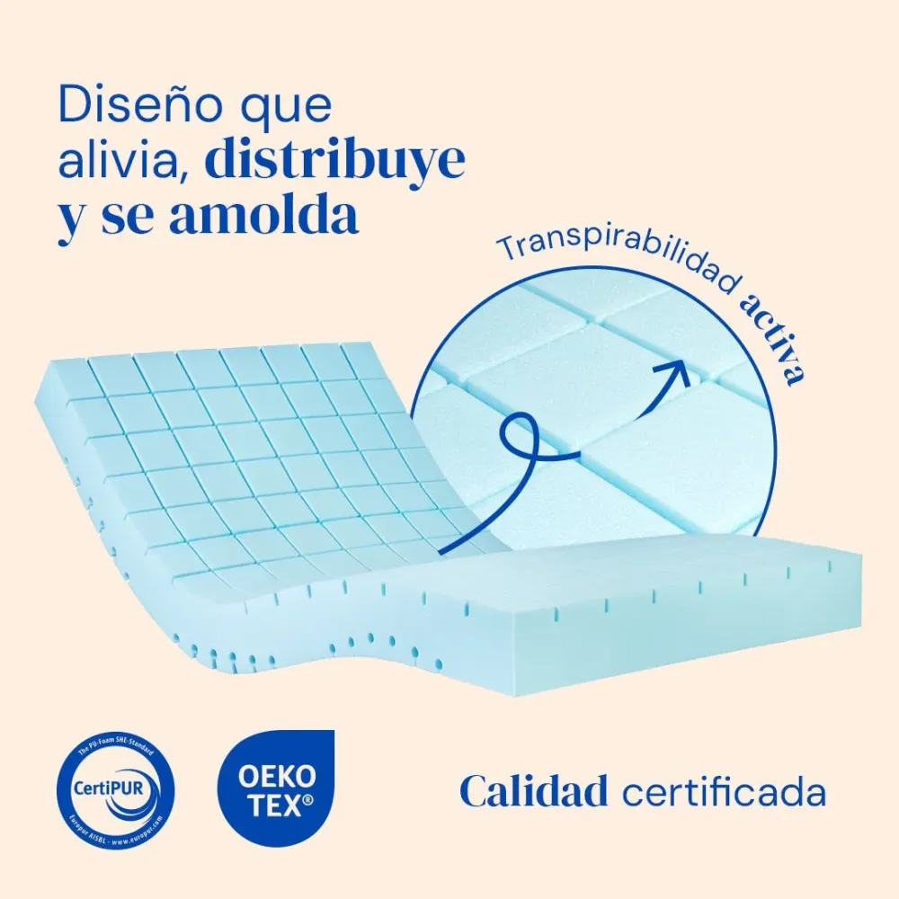 Pack verstellbares Bett mit wasserdichter Matratze Hochresilienz Origin HR (105x190 cm, Seitengitter)