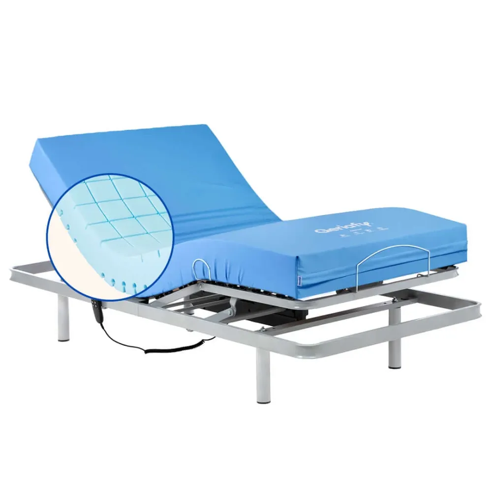 Pack verstellbares Bett mit wasserdichter Matratze Hochresilienz Origin HR