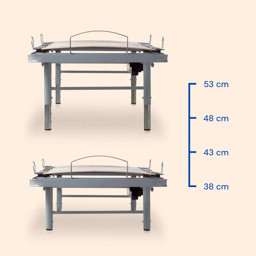 Pack verstellbares Pflegebett mit viskoelastischer Tencel-Matratze - 90x200 cm