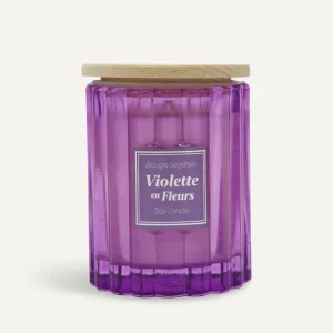 Perfumed handmade candle "blooming violet" - 190gr