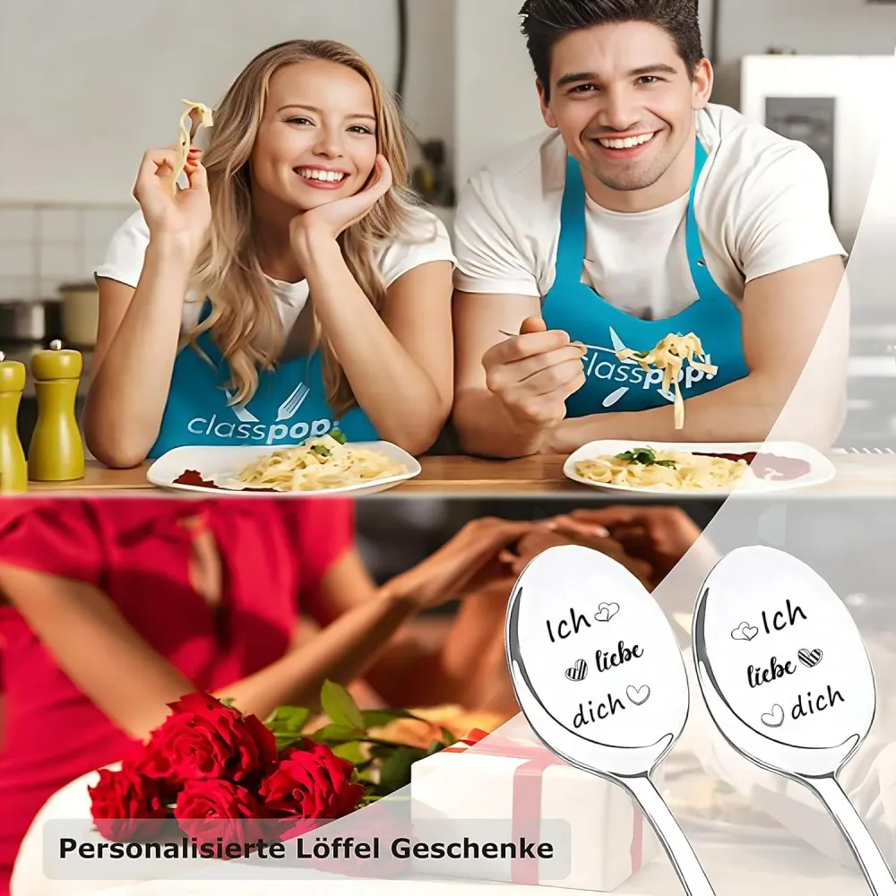 Personalisierte Liebeslöffel Geschenke Edelstahl Kaffeelöffel Gravur Ich Liebe