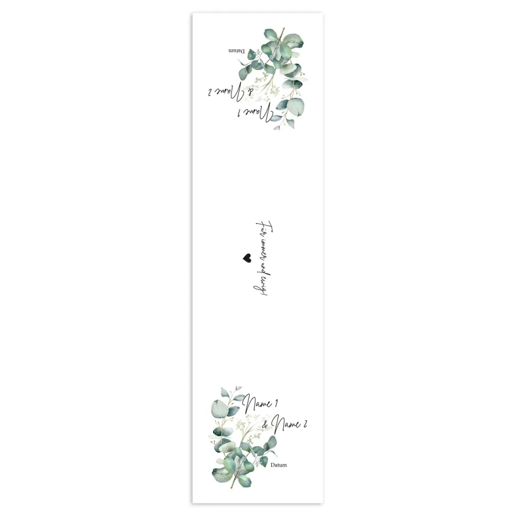 Personalisierter Tischläufer Eukalyptus (1 Stück)