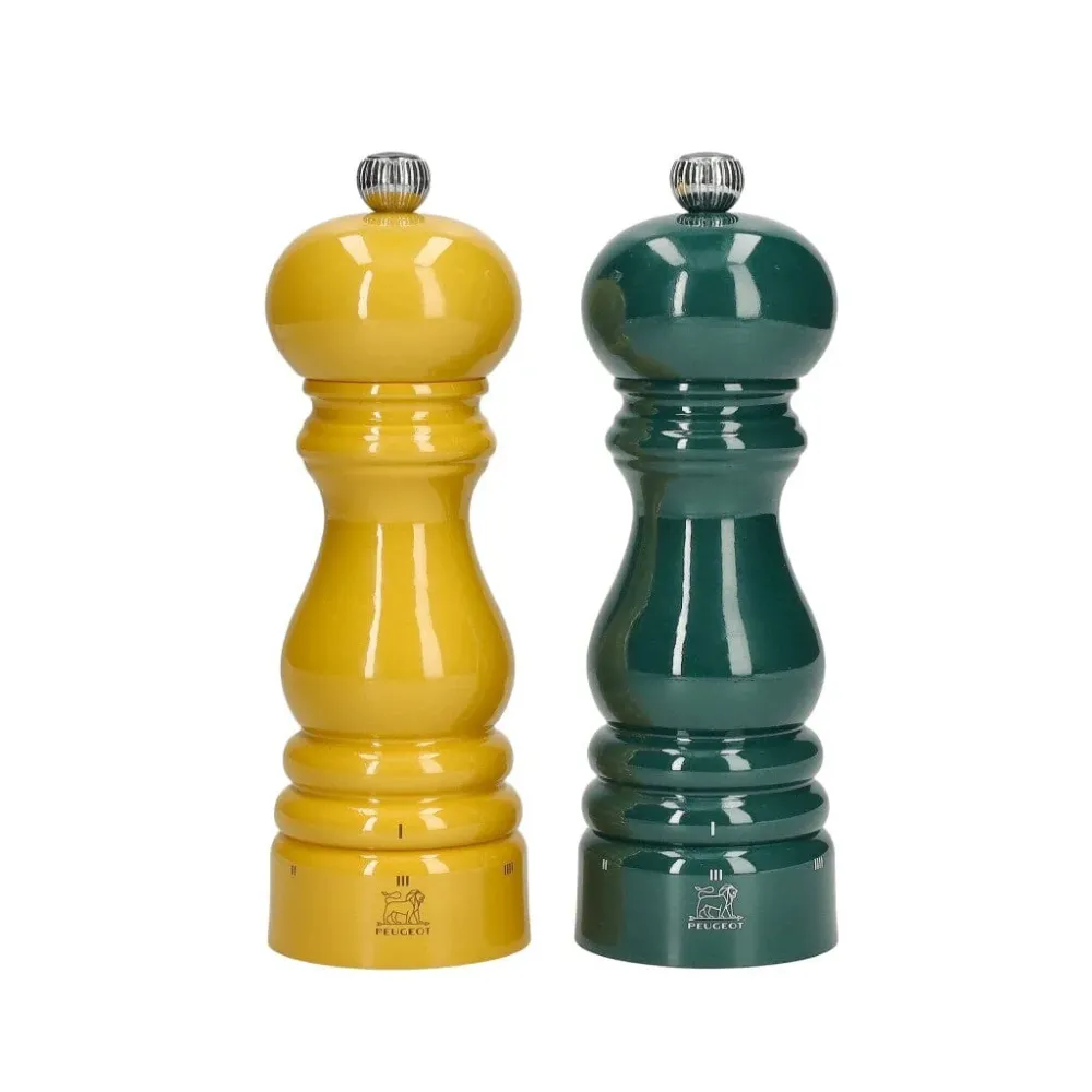Peugeot – Paris Pfeffer- und Salzmühlen-Set, 18 cm, Safrangelb und Waldgrün