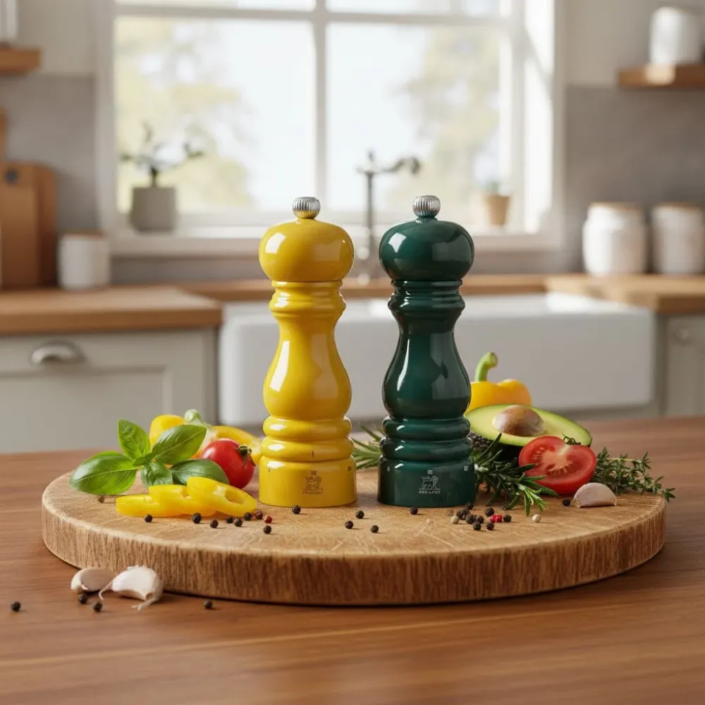 Peugeot – Paris Pfeffer- und Salzmühlen-Set, 18 cm, Safrangelb und Waldgrün