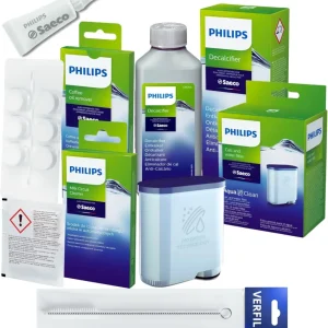 Philips Pflegeset für Kaffeemaschinen: CA6903/10 Wasserfilter (AquaClean), CA6700 Entkalker, CA6704/10 Reinigungstabletten...