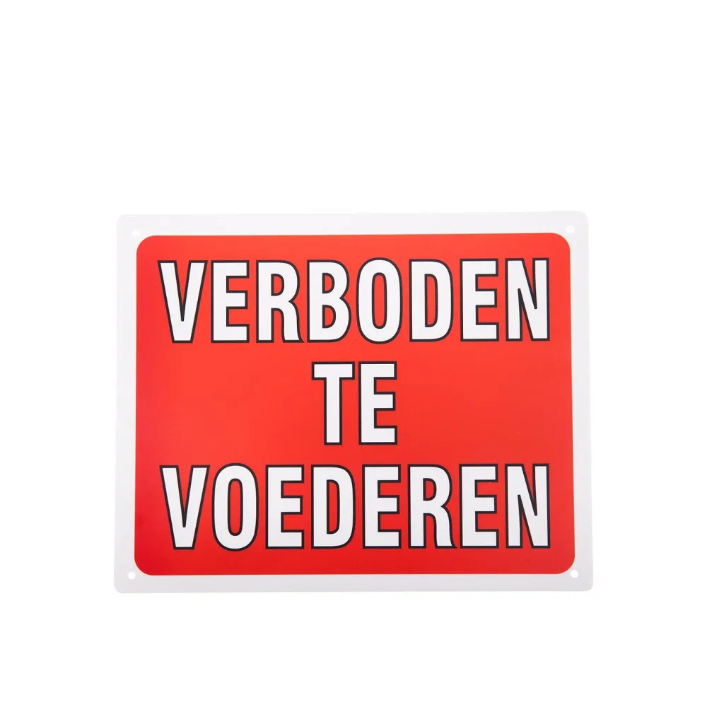 Premiere-Schild „Füttern verboten“