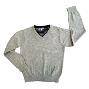 Pullover V-Neck hellgrau Gr.8 | Jacadi