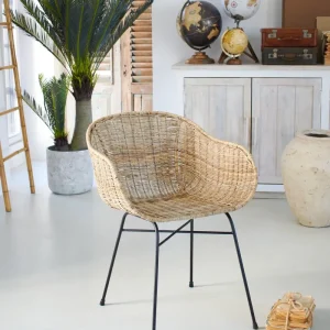 Rattan- und Eisensessel Teulada