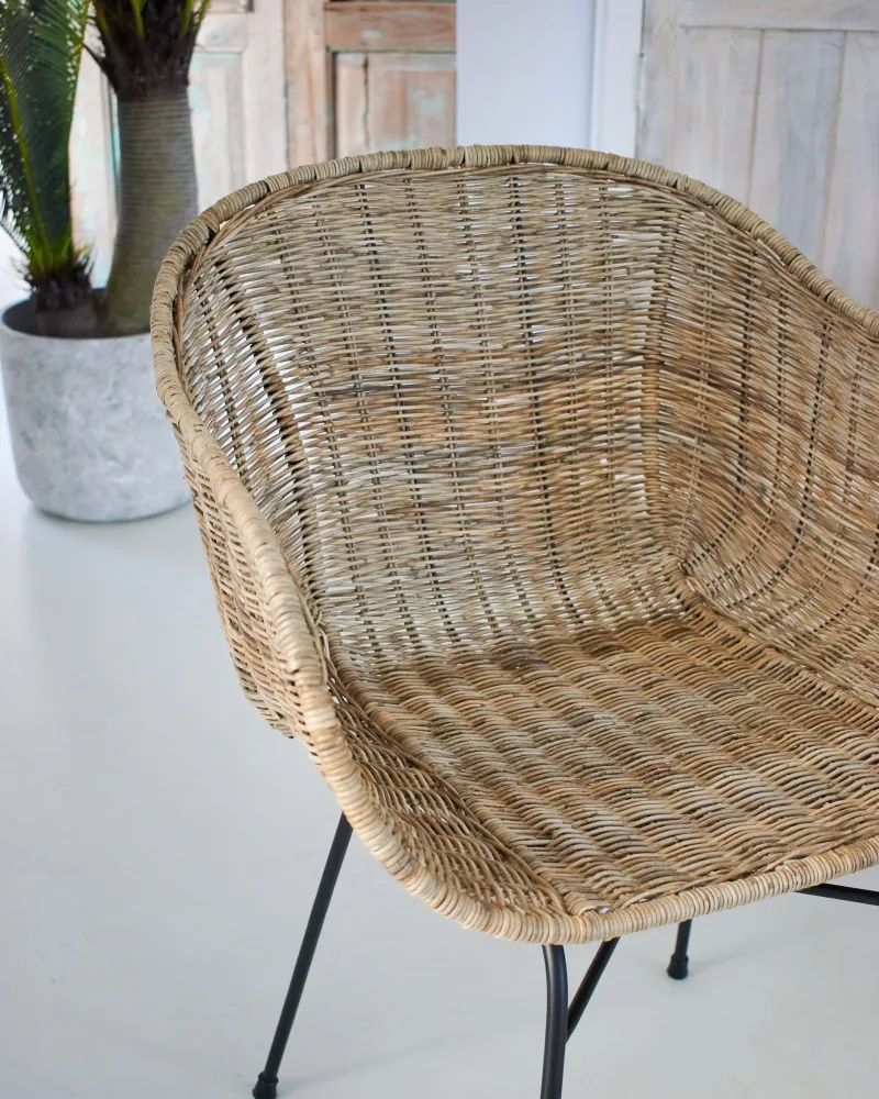 Rattan- und Eisensessel Teulada