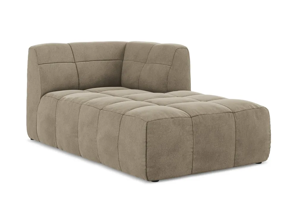 Rechtsseitiger Samt-Szezlong ALOHA beige