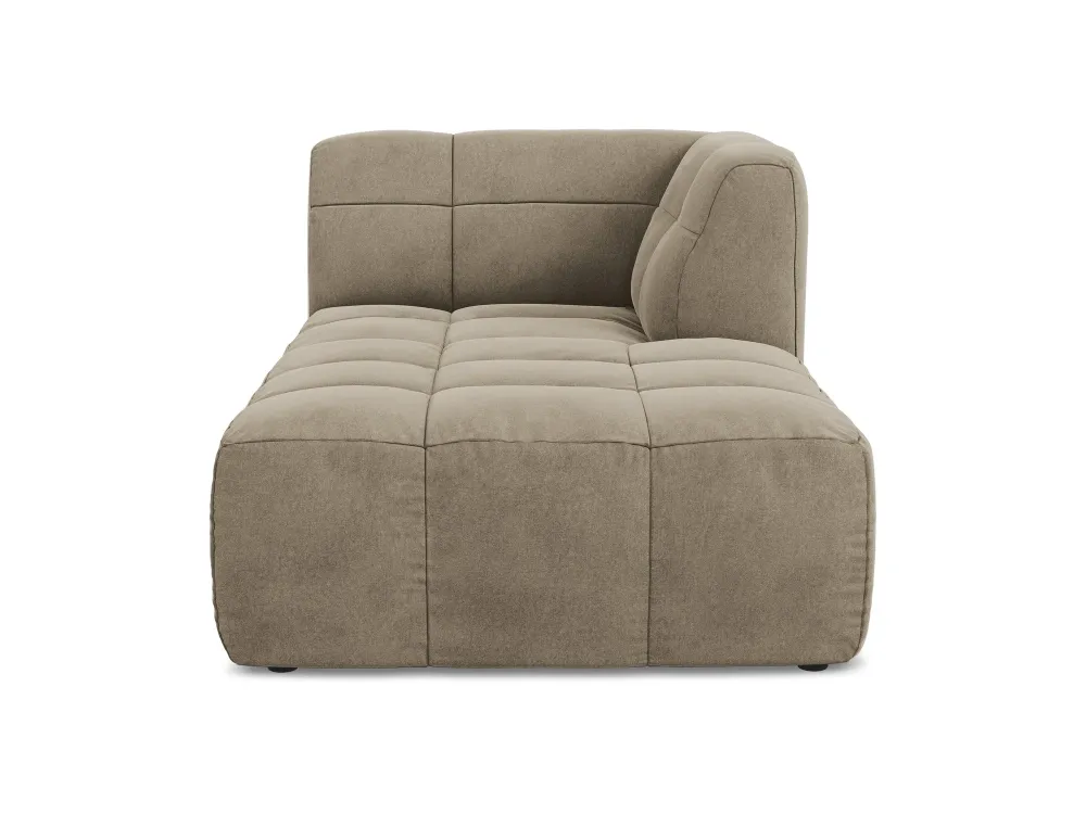 Rechtsseitiger Samt-Szezlong ALOHA beige