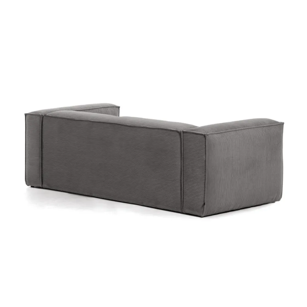 Rechtsseitiges 2-Sitzer-Sofa BLOK grauem Cord