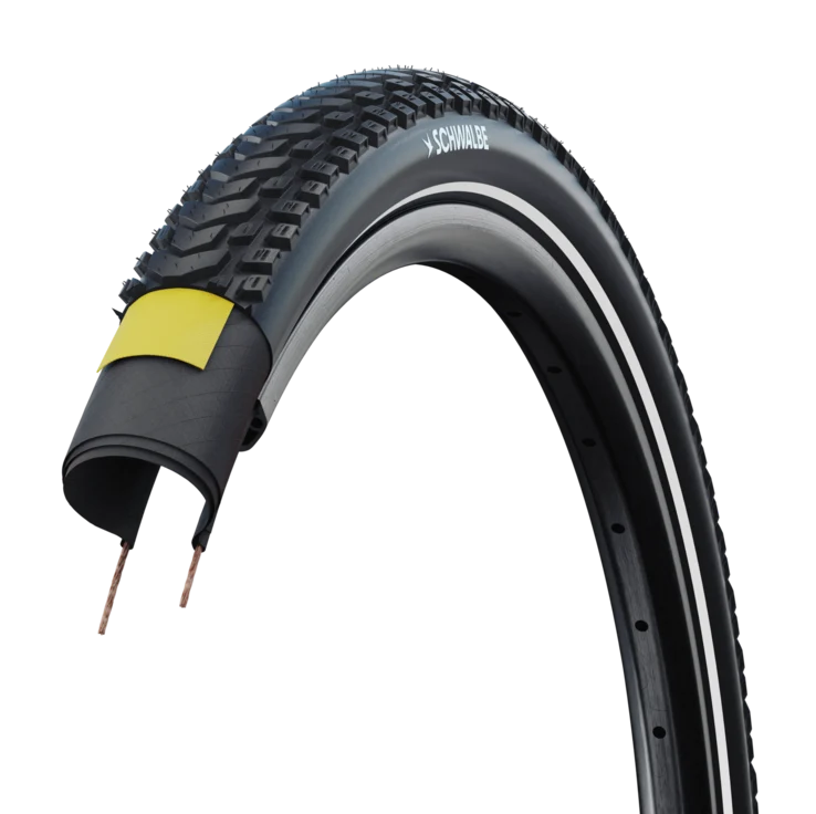 Reifen SCHWALBE MARATHON MONDIAL 650x62 ADDIX V-Guard Reflex TubeType Weich Schwarz