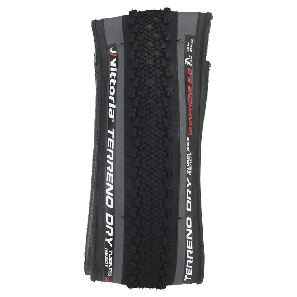 Reifen VITTORIA TERRENO DRY CX ENDURANCE Graphene G2.0 700x31c Tubeless Ready Grau