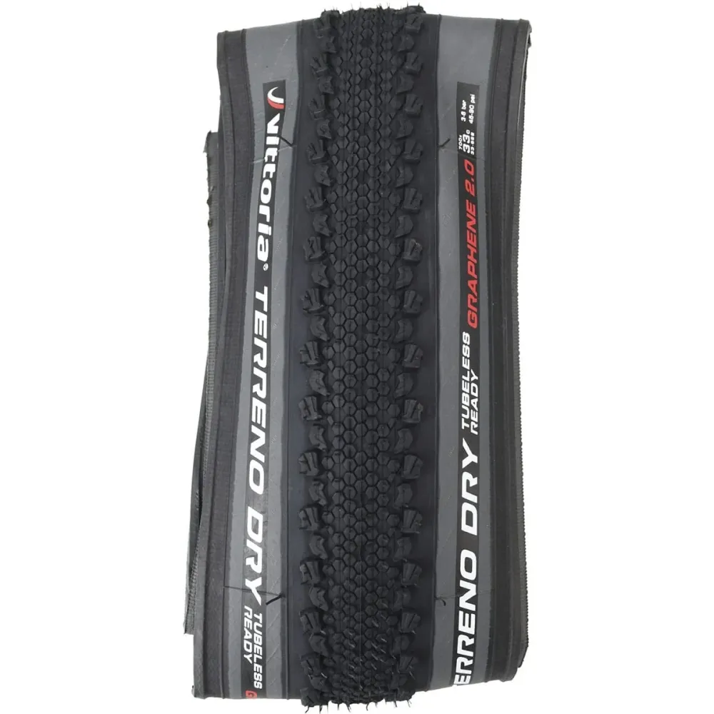 Reifen VITTORIA TERRENO DRY CX ENDURANCE Graphene G2.0 700x33c Tubeless Ready Grau