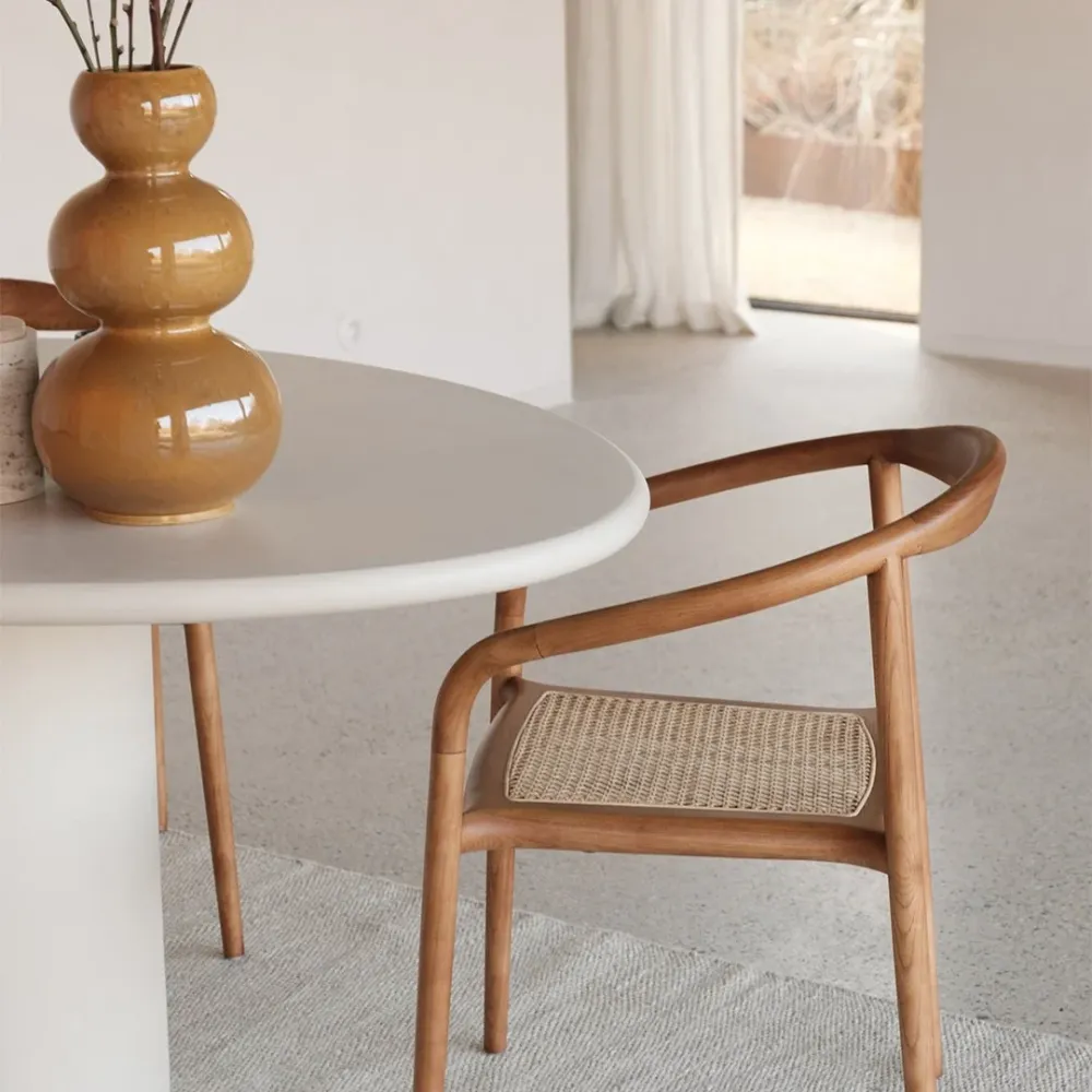 Relax Esszimmerstuhl - Dubbo - Rattan - Walnuss