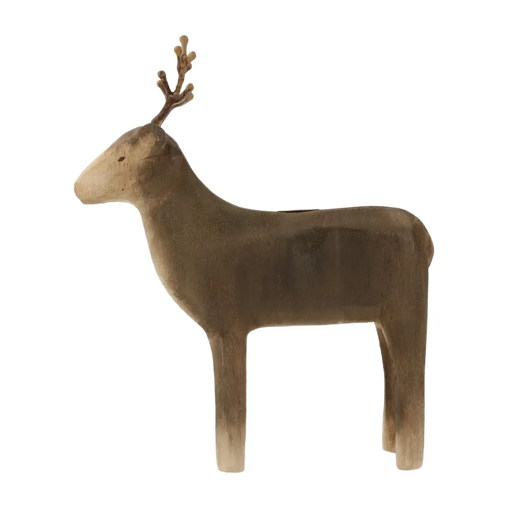 Rentier Kerzenständer Medium aus Holz
