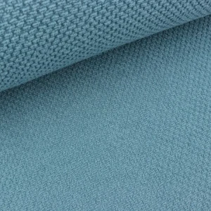 Reststück 15cm - Frottee Waffel Bébé dusty blue uni